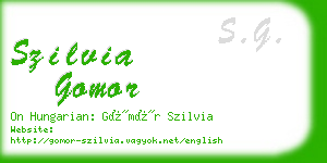 szilvia gomor business card
